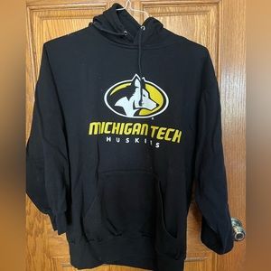 Michigan tech huskies hoodie sweatshirt black adult size medium